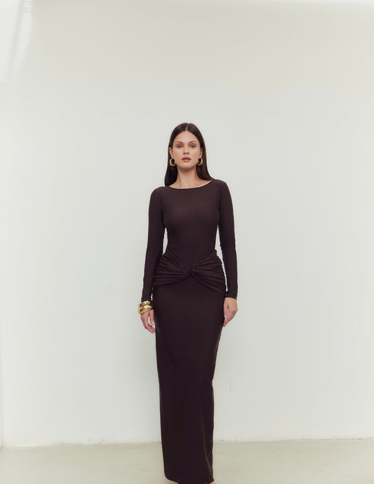 AIRA ELBİSE ACI KAHVE